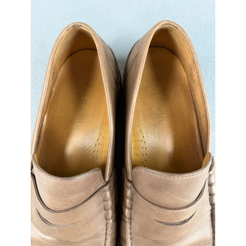 Cole Haan Pinch Prep Penny Loafers Mens 12 Taupe Brown Leather Slip On C39126